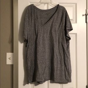Grey v neck shirt